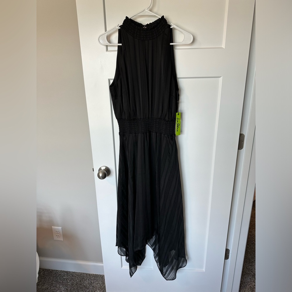 Sam Edelman Halter Neck Black Midi Dress (Small) NWT
